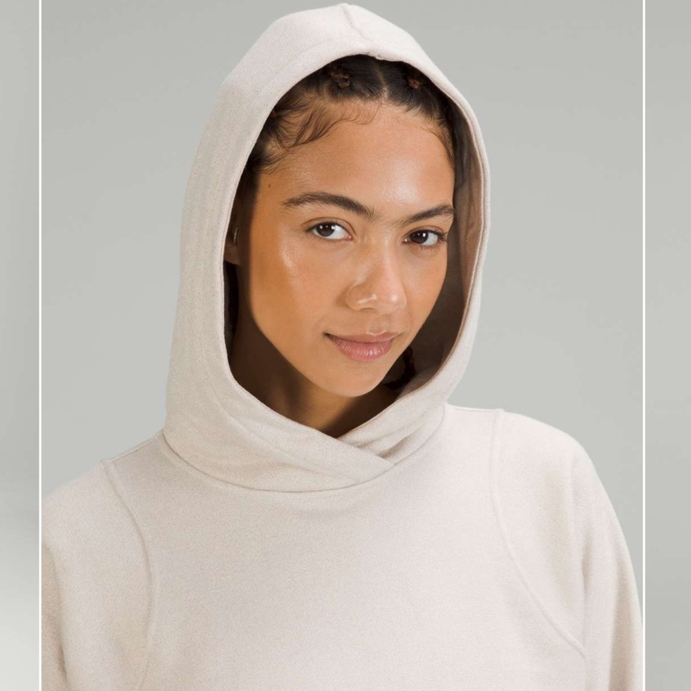 lululemon Loungeful Cropped‎ Hoodie Bone Beige *Spark
